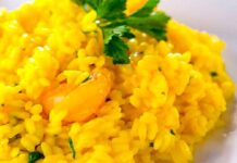 Arroz con pescado al ron