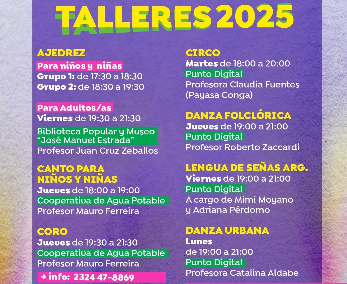 suipa muni - Nuevos Talleres Municipales 2025